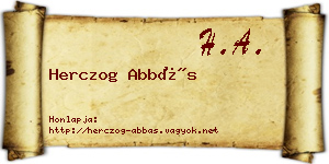 Herczog Abbás névjegykártya